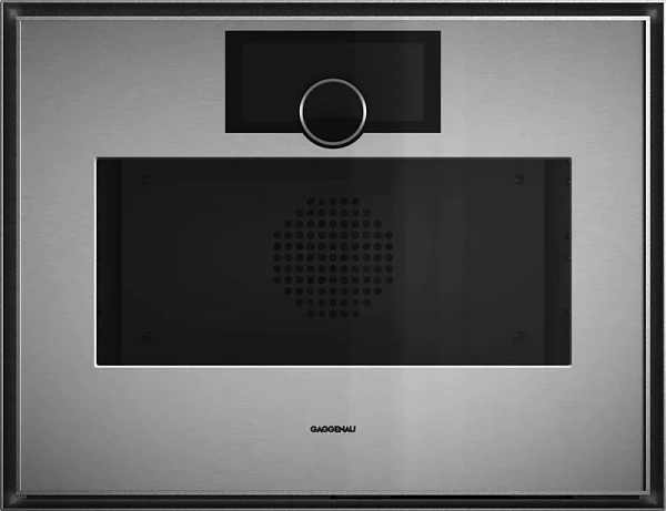 Gaggenau GS450120 — Комбинированный паровой духовой шкаф 60 x 45 см Петли двери справа, нержавеющая сталь за дымчатым стеклом